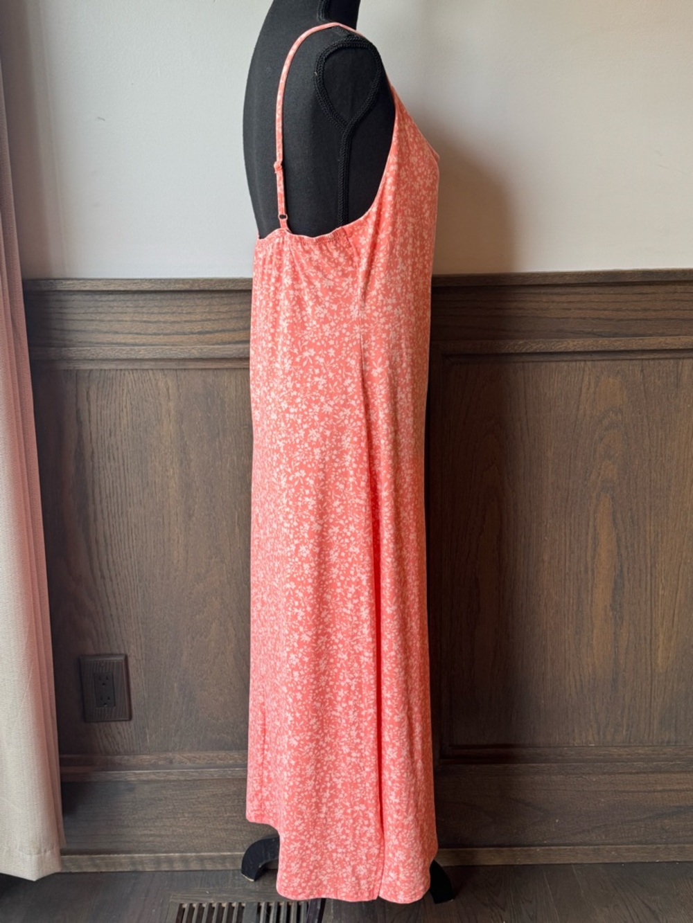 Wallflower Floral Slip Dress in Coral Pink soft stretchy XL NWOT - Picture 5 of 9